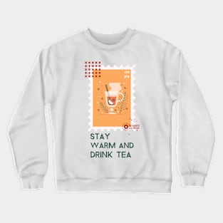 Tea Time Tea Lover Tea Cup Stamp collector Crewneck Sweatshirt